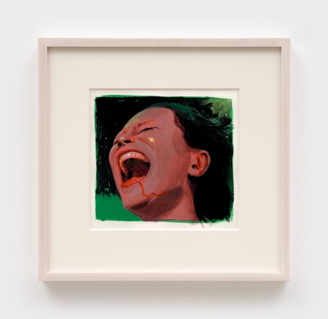 Robin F. Williams
Ganja &amp;amp; Hess 1, 2023
gouache on paper
image: 7 1/2 x 8 1/4 ins. (19.1 x 21 cm)
frame: 14 1/4 x 14 3/4 x 1 1/2 ins. (36.2 x 37.5 x 3.8 cm)