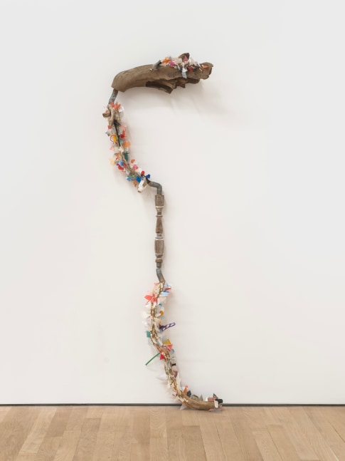 Patricia Belli
Limb, 2024
driftwood, found chair leg, found plastics, handmade springs
74 x 23 1/2 x 9 1/4 ins.
188 x 59.7 x 23.5 cm

&amp;nbsp;