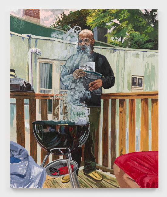 Gerald Lovell
Ant on his patio, 2024
oil on panel
72 x 60 ins.
182.9 x 152.4 cm