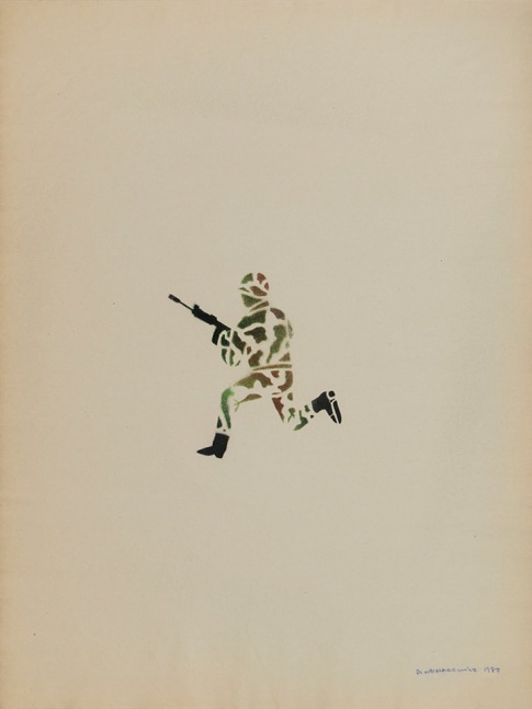 David Wojnarowicz, Untitled (Running Soldier in Camouflage), 1982