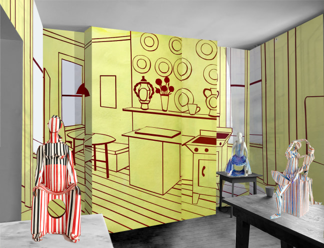 Ann Agee, Madonna of the Girl Child, Kitchen view 1