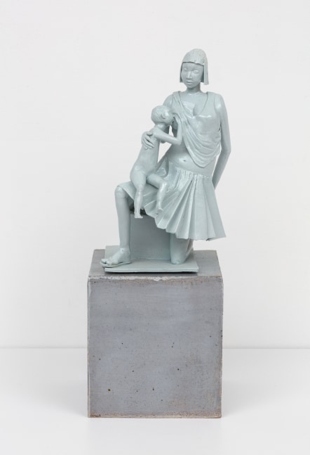 Ann Agee
Adjusting Flip-Flop Madonna, 2020
glazed blue-stained porcelain
10 5/8 x 6 1/4 x 6 1/2 ins.
27 x 15.9 x 16.5 cm