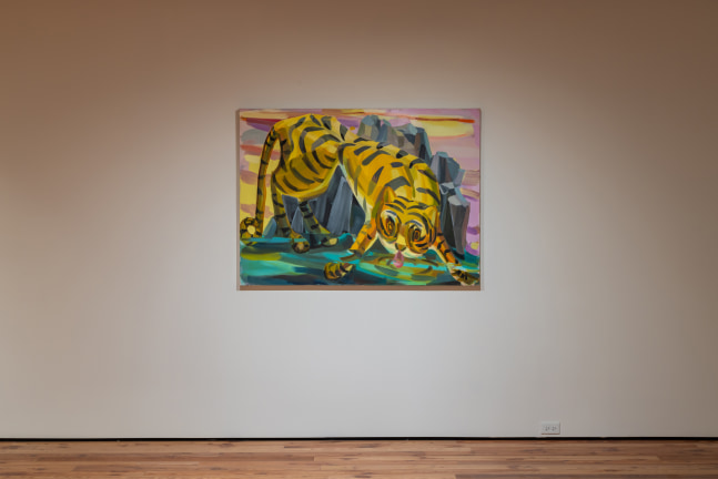 Installation view, Judith Linhares: The Artist as Curator, Sarasota Art Museum, Sarasota, FL, Photo by Ryan Gamma