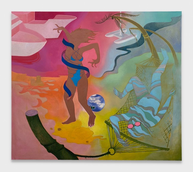 Hortensia Mi Kafchin
Global Warming and Dysphoria, 2023
oil on canvas
55 1/8 x 63 ins.
140 x 160 cm