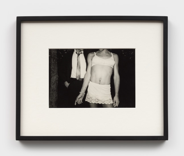 Jimmy DeSana
Untitled, from &amp;#39;The Dungeon&amp;#39; series, 1978-79
gelatin silver print with Terence Sellers
image: 6 1/2 x 9 1/2 ins. (16.5 x 24.1 cm)
framed: 13 5/8 x 16 5/8 ins. (34.6 x 42.2 cm)
