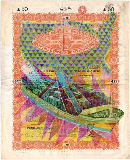 Hew Locke, Chinese Imperial Gold Loan 9, 2016