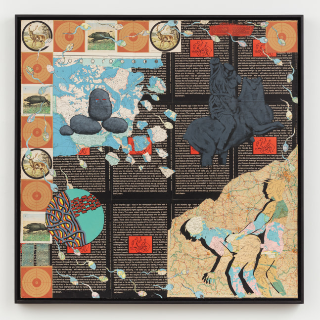 David Wojnarowicz
Untitled, 1985-87
collage and acrylic on masonite
48 x 48 ins.
121.9 x 121.9 cm