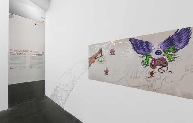 Installation View, Guadalupe Maravilla: Purring Monsters with Mirrors on Their Backs, Museum of Contemporary Art, Denver, CO. Photo by Wes Magyar