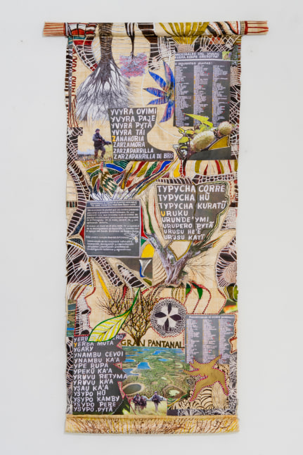 Faith Wilding
Great Pantanal Swamp (Paraguay), 2019
watercolor, collage, and ink on papyrus
55 x 31 ins.
139.7 x 78.7 cm