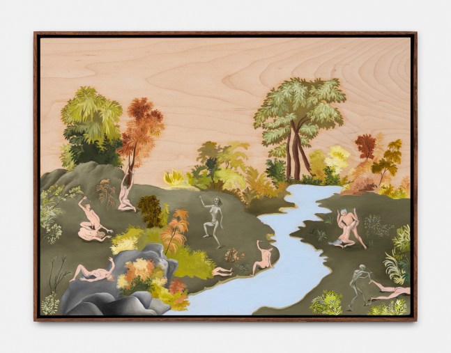 Sanam Khatibi
I&amp;rsquo;ve watched you at garden parties, 2021
oil, pastel and pencil on panel (framed)
9 1/2 x 12 1/2 ins.
24 x 31.6 cm
(KHATIBI-076)