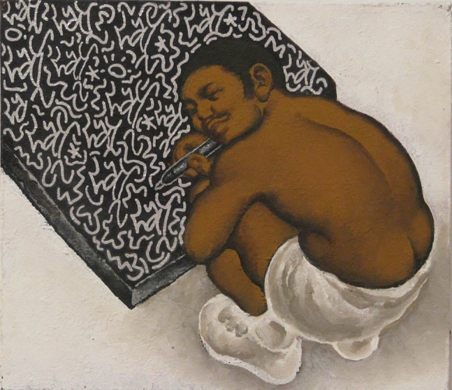 Martin Wong, LA2 - Malicious Mischief (collaboration with LA II), 1997