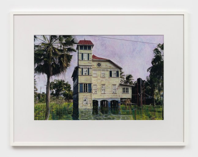 Hew Locke
Waterside Street, 2013
acrylic on chromogenic print
sheet: 32 1/8 x 48 1/8 ins. (81.6 x 122.2 cm)
framed: 50 x 65 ins. (127 x 165.1 cm)