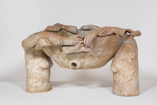 Clementine Keith-Roach
Eternal return, 2024
terracotta vessel, plaster, wood, steel, epoxy putty,&amp;nbsp;and acrylic paint
23 5/8 x 42 1/2 x 37 3/4 ins.
60 x 108 x 96 cm