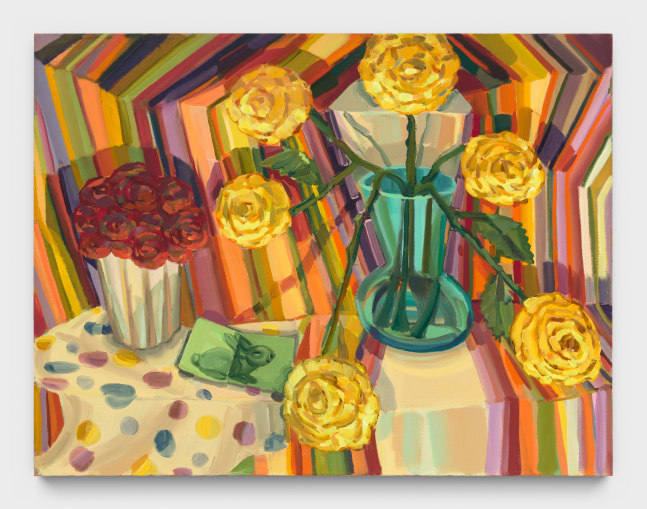 Judith Linhares
Emily&amp;#39;s Roses, 2023
oil on linen
26 x 34 ins.
66 x 86.4 cm