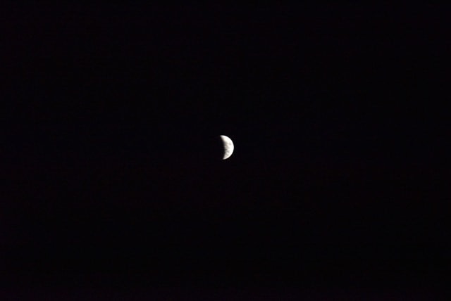 Beginning of eclipse, Aspen, 2015