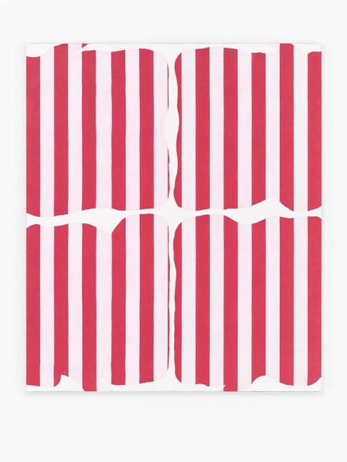 Photo-souvenir:&amp;nbsp;Variable Forms Painting, [January-May] 1966,&amp;nbsp;Paint on red and white striped cotton canvas,&amp;nbsp;88 1/4 x 74 3/4 in/&amp;nbsp;224 x 190 cm.&amp;nbsp;
Courtesy of the artist and Bortolami, New York