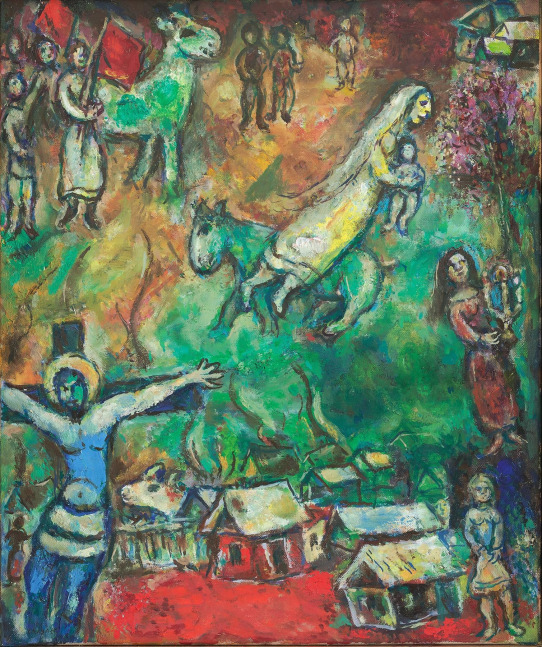Marc Chagall
L&amp;#39;exode du village au ciel vert,&amp;nbsp;1969
Oil on canvas
21.75 x 18 inches / 55 x 46 cm
&amp;copy; 2016 Artists Rights Society (ARS), New York / ADAGP, Paris