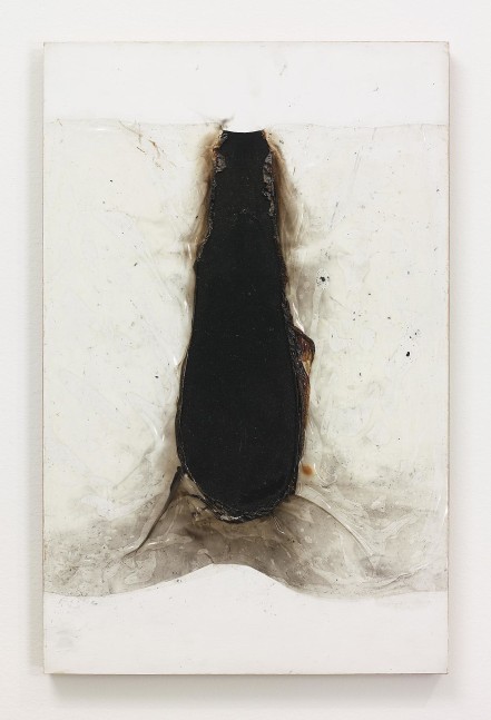 ALBERTO BURRI
Combustione,&amp;nbsp;1964
Plastic, vinyl, acrylic burnt on board
22 x 14 inches / 56 x 35.5 cm
