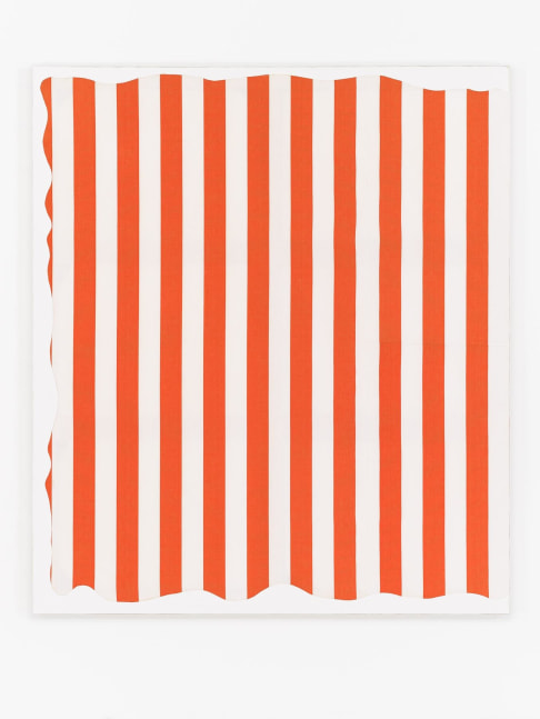 Photo- souvenir:&amp;nbsp;Variable Forms Painting, July 1966,&amp;nbsp;Paint on orange and white striped cotton canvas,&amp;nbsp;84 1/4 x 70 1/4 in/&amp;nbsp;214 x 179 cm.
Courtesy of the artist and Bortolami, New York