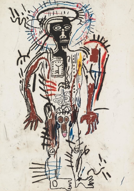 JEAN-MICHEL BASQUIAT
Black Man,&amp;nbsp;1982
Oilstick on paper
42.5 x 30.1 inches / 108 x 76.5 cm