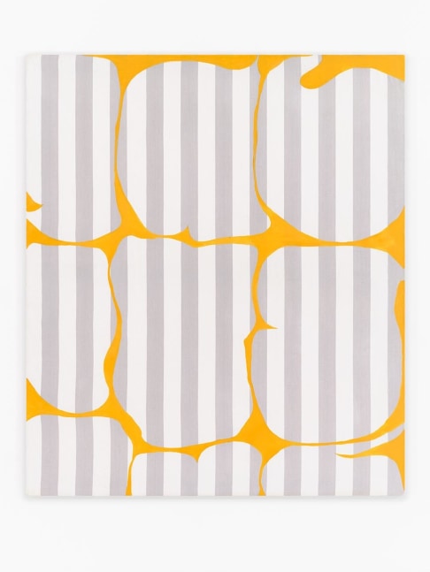 Photo-souvenir:&amp;nbsp;Variable Forms Painting, May 1966,&amp;nbsp;Acrylic on white and grey striped cotton canvas,&amp;nbsp;89 x 75 in/&amp;nbsp;226 x 190 cm.&amp;nbsp;
Courtesy of the artist and Bortolami, New York