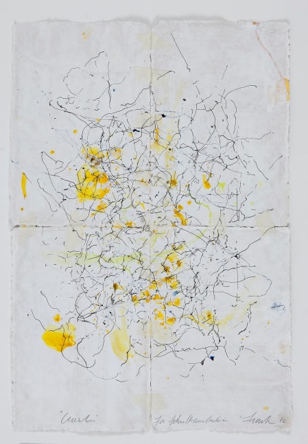 JAN FRANK
Crush,&amp;nbsp;2011
Dutch Linen Paper / sized / pen &amp;amp; ink, masking tape
24.3 x 16.3 inches / 61.7 x 41.4 cm
