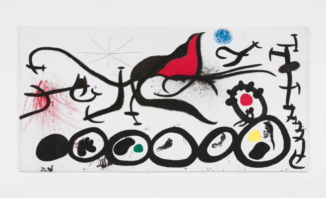 Joan Miró La Marche pénible guidée par l'oiseau flamboyant du désert (The Sorrowful March Guided by the Flamboyant Bird of the desert), April 4, 1968