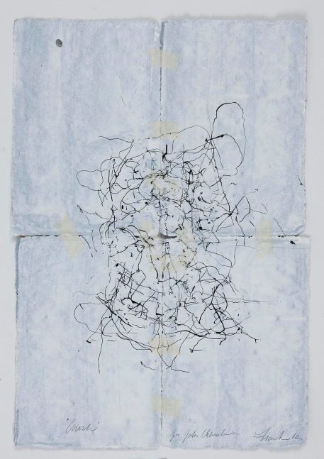 JAN FRANK
Crush,&amp;nbsp;2011
Dutch Linen Paper / sized / pen &amp;amp; ink, masking tape
24.3 x 15.5 inches / 61.7 x 39.4 cm