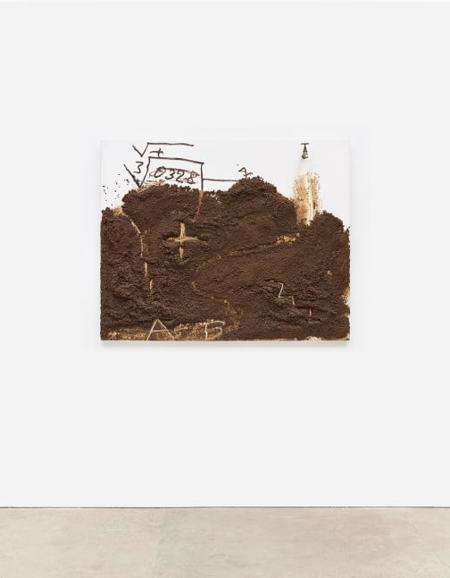 Aixeta (Tap),&amp;nbsp;2003, Oil, sand, cement, and faucet on wood panel, 51 1/8 x 63 3/4 in. (130 x 162 cm.)&amp;nbsp;&amp;copy; 2017 Comissi&amp;oacute; T&amp;agrave;pies / Artists Rights Society (ARS), New York / VEGAP, Madrid