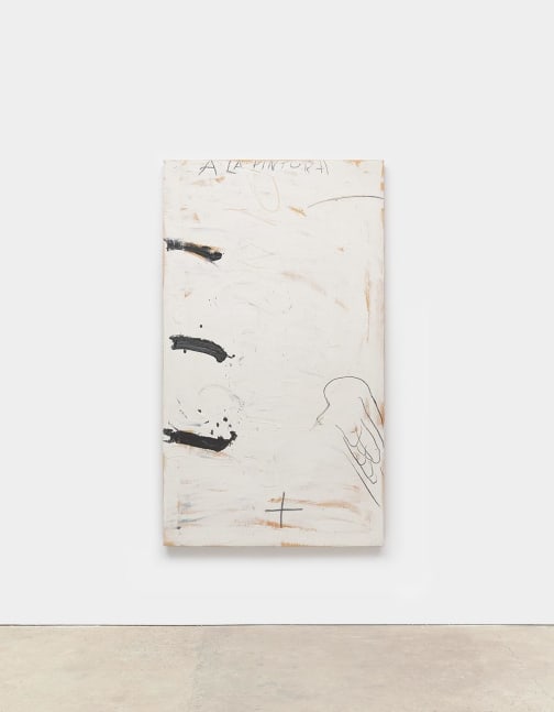 A&amp;nbsp;La Pintura (To Painting),&amp;nbsp;1989, Oil, mixed media and pencil on wood panel, 68 7/8 x 39 3/8 in. (175 x 100 cm.)&amp;nbsp;&amp;copy; 2017 Comissi&amp;oacute; T&amp;agrave;pies / Artists Rights Society (ARS), New York / VEGAP, Madrid