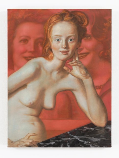 John Currin
Two Germans, 2014
Oil on canvas
32 x 24 inches / 81 x 61 cm
&amp;copy; John Currin
