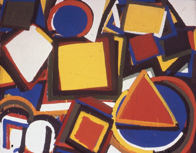 Taxi Cab V

1959

Acrylic on canvas

114 3/4 x 143 1/2 inches

Collection of the Museu Cole&amp;ccedil;&amp;aring;o Berardo, Lisbon