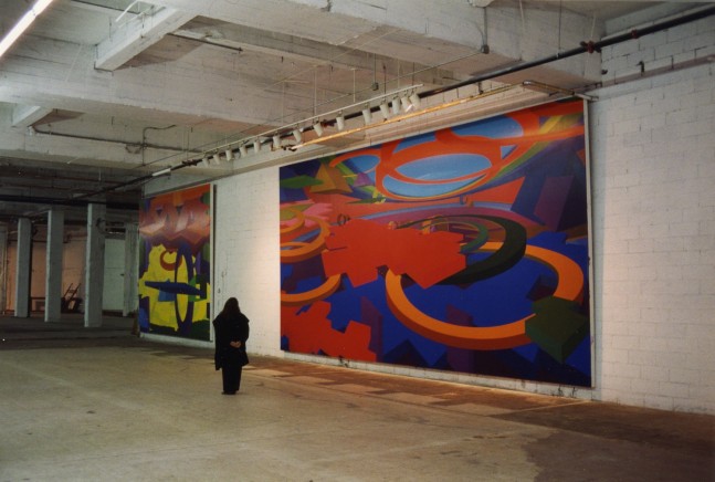 Three Installations of Al Held paintings at Madison Avenue and 57th Street, New York
