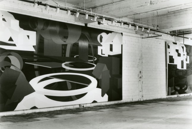 Three Installations of Al Held paintings at Madison Avenue and 57th Street, New York