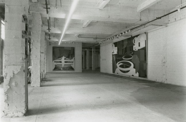 Three Installations of Al Held paintings at Madison Avenue and 57th Street, New York