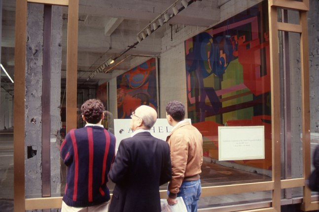 Three Installations of Al Held paintings at Madison Avenue and 57th Street, New York