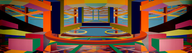 Mantegna&amp;#39;s Edge

1983

Acrylic on canvas

14 feet 6 inches x 55 feet

Southland Center, Dallas, Texas, 1983-1991 (acquired 1995 by Boca Raton Museum of Art, Boca Raton, Florida)