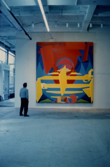 Three Installations of Al Held paintings at Madison Avenue and 57th Street, New York