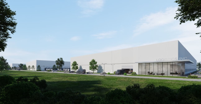 Exterior View of Brookhaven Logistics Center - Close Up