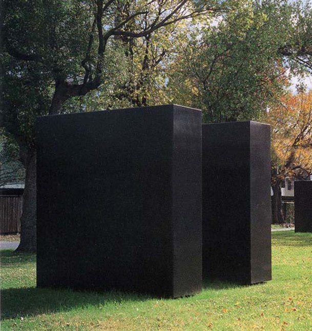 Steel, painted black
Overall: 8 x 8 x 8 ft. (243.8 &amp;times; 243.8 &amp;times; 243.8 cm), 2 units, each 8 &amp;times; 2 &amp;times; 8 ft. (243.8 &amp;times; 61 &amp;times; 243.8 cm), edition 1/3
The Menil Collection, Houston, TX