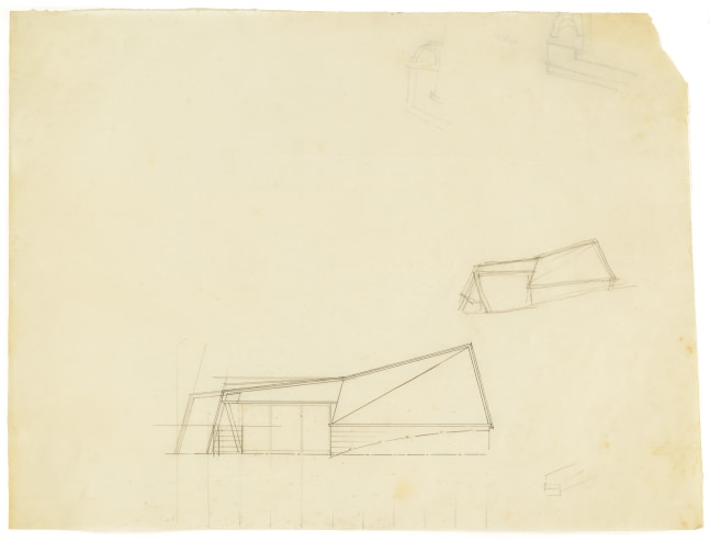 Elevation study, graphite on paper
16 5/8 &amp;times; 22 1/4 in. (42.2 &amp;times; 56.5 cm)