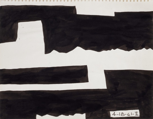 Untitled, 1961
Ink on paper
11 &amp;times; 13 7/8 in. (27.9 &amp;times; 35.2 cm)
IVAM Institut Valenci&amp;agrave; d&amp;rsquo;Art Modern, Spain