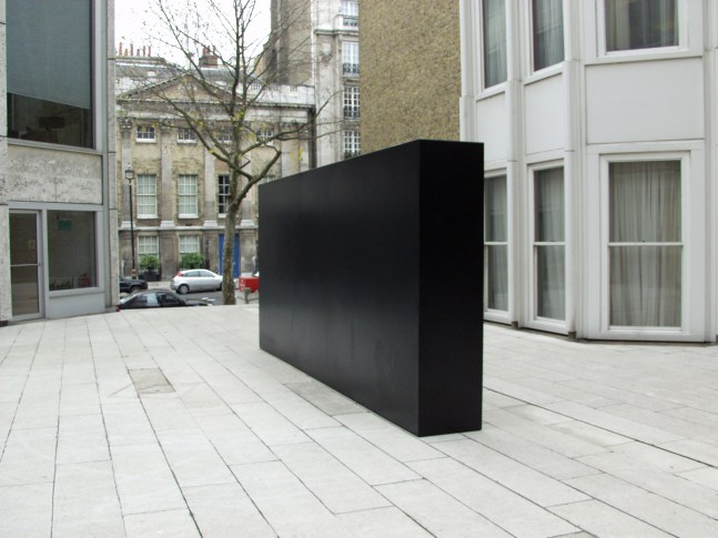 Steel, painted black
8 ft. &amp;times; 24 in. &amp;times; 18 ft. (243.8 &amp;times; 61 &amp;times; 548.6 cm), edition AP
Private collection