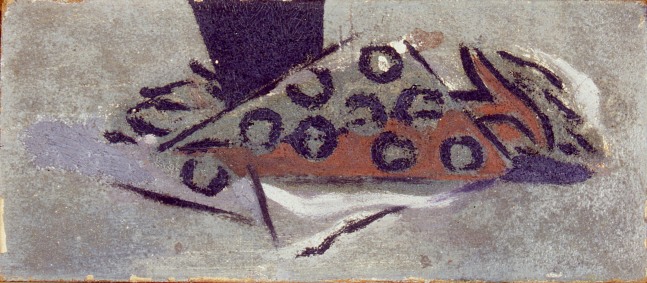 Untitled, 1930s
Oil and sand on canvas
5 1/16 &amp;times; 11 1/2 in. (12.9 &amp;times; 29.2 cm)