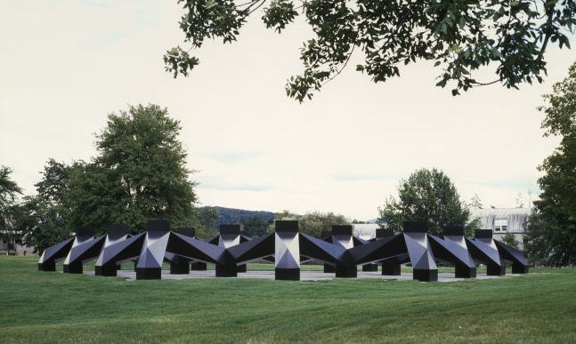 Aluminum, painted black
6 ft. 10 in. &amp;times; 78 ft. &amp;times; 64 ft. (2.08 &amp;times; 23.77 &amp;times; 19.51 m), edition 1/3
Middlebury College Museum of Art, VT