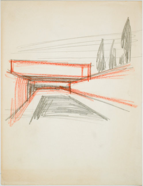 Sketch, colored pencil and graphite on paper
11 &amp;times; 8 1/2 in. (27.9 &amp;times; 21.6 cm)
