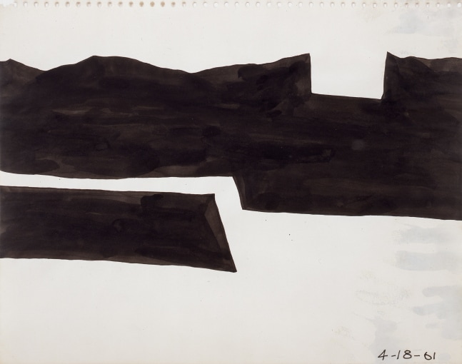 Untitled, 1961
Ink on paper
11 &amp;times; 13 7/8 in. (27.9 &amp;times; 35.2 cm)
IVAM Institut Valenci&amp;agrave; d&amp;rsquo;Art Modern, Spain