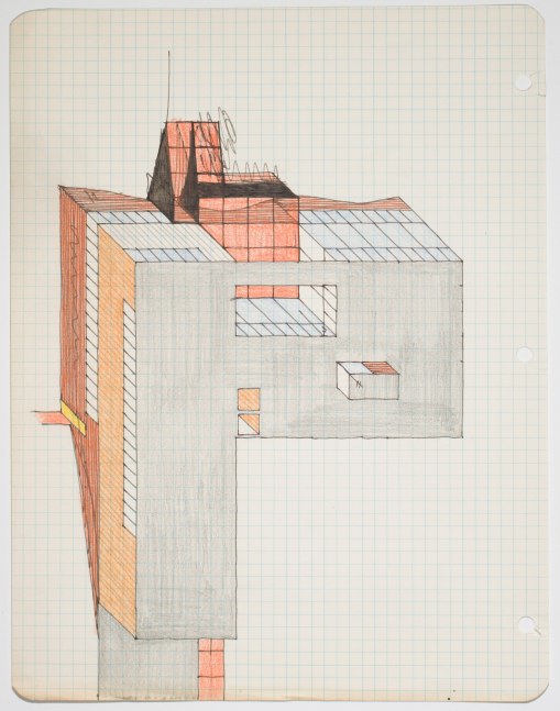 Ink, colored pencil, and graphite on gridded paper
10 7/8 &amp;times; 8 1/2 in. (27.6 &amp;times; 21.6 cm)
