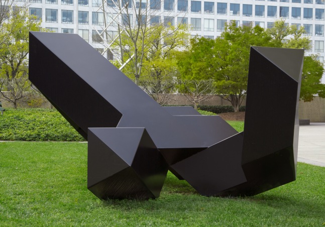Aluminum, painted black
6 ft. 8 in. &amp;times; 16 ft. 2 1/4 in. &amp;times; 8 ft. 9 1/2 in. (203.2 &amp;times; 493.4 &amp;times; 268 cm), edition 3/3
Hirshhorn Museum and Sculpture Garden, Smithsonian Institution, Washington, DC
Photo Cathy Carver