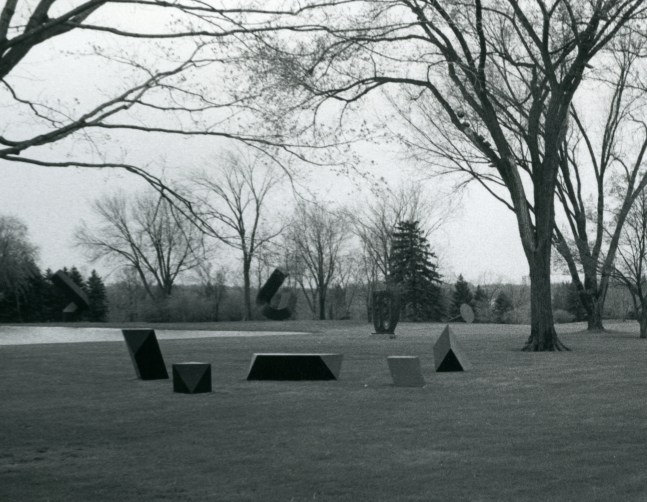 Steel, painted black
5 units, height range 23 in. to 451&amp;frasl;2&amp;nbsp;in., edition 2/5
Lynden Sculpture Garden, Milwaukee, WI